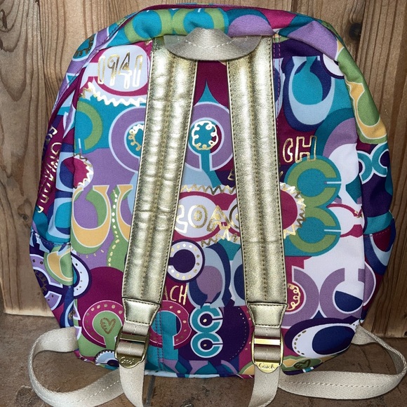 Colorful Coach Backpack ❤️🧡💛💚🩵💜 - Picture 2 of 3